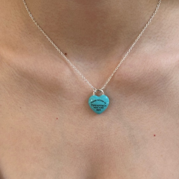 Tiffany & Co. 925 Silver Necklace Heart Pendant authentic 100% - Picture 5 of 11